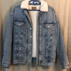 American Eagle Fur Lined Boyfriend Jacket